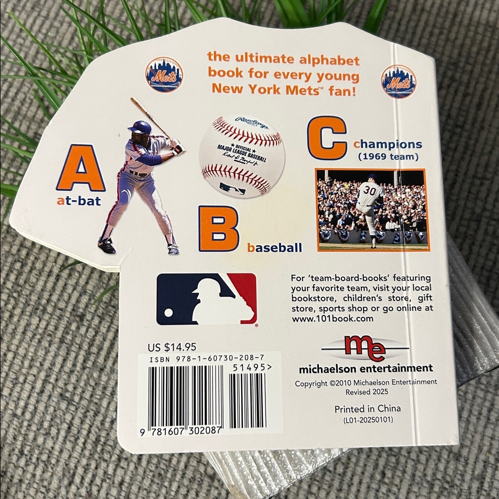 NY mets my first alphabet book ABC board book for kids baseball related - Picture 2 of 8